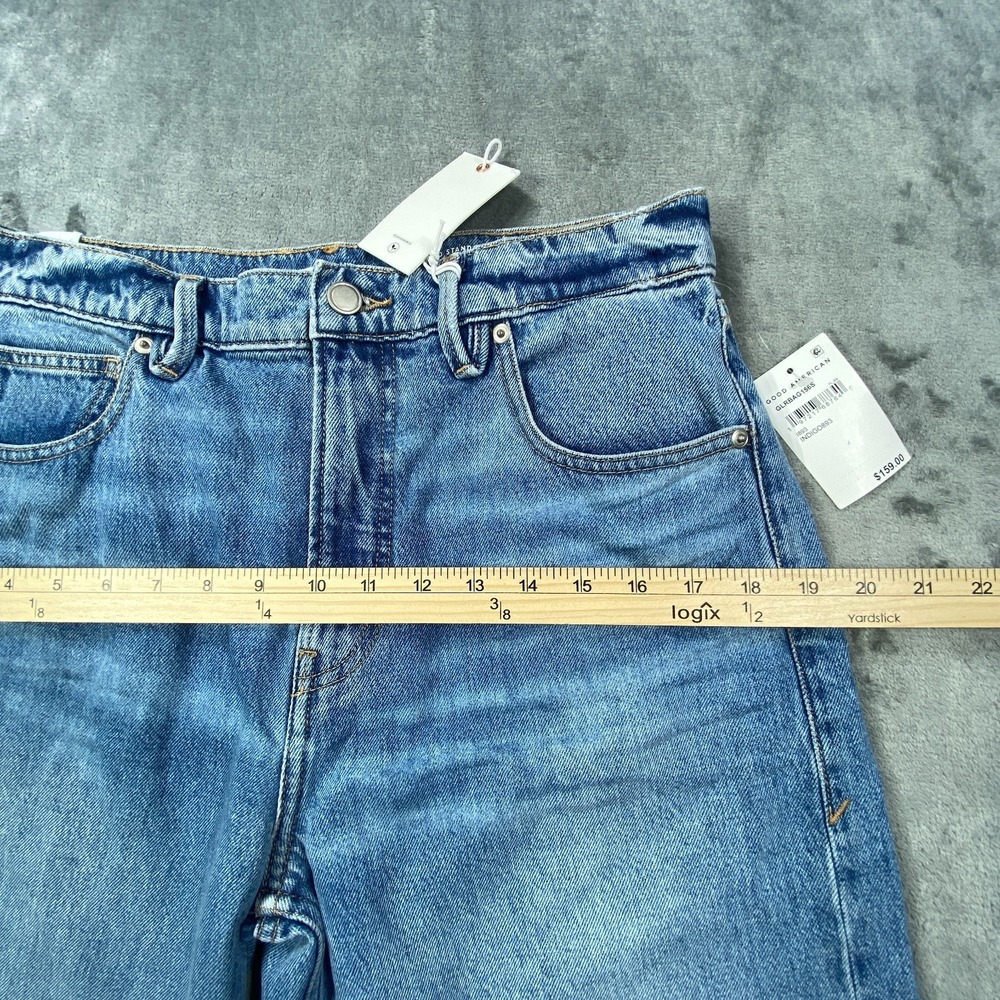 Good American Jeans Womens 2 26 Baggy Low Rise Wide Leg Straight Standard NEW - Picture 6 of 9